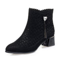 Damen Stiefeletten mit elegantem Lochdesign und raffiniertem Schmuckdetail R&B
