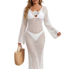 Damen eleganter Häkel-Strandüberwurf R&B