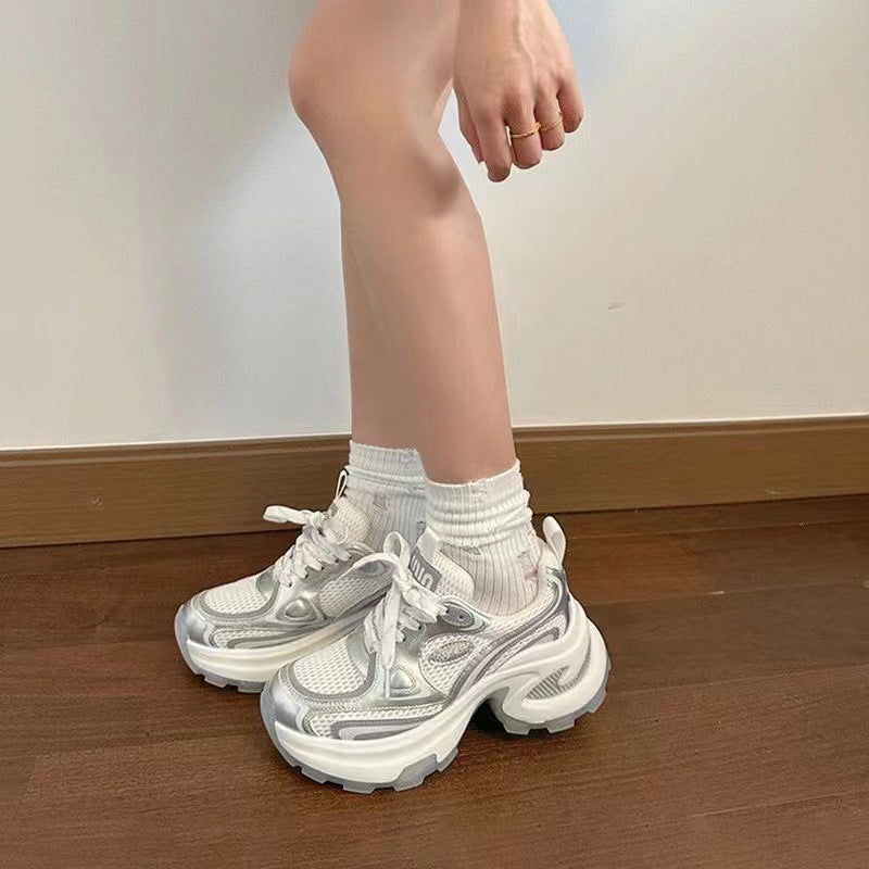 Damen modische Sneakers mit atmungsaktivem Mesh und gepolsterter Laufsohle R&B