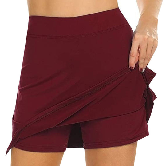 Damen sportlicher Röcke mit integrierter Shorts R&B