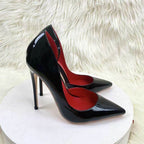 Damen spitze Stiletto Pumps mit glänzender Oberfläche R&B