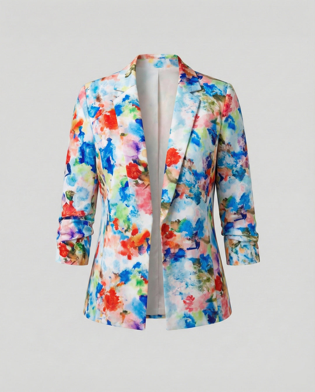 Damen Blazer mit floralem Muster und eleganter Silhouette