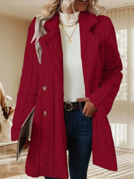 Damen Kuschelige Strickjacke mit hochfloriger Optik und knöpfbarem Verschluss R&B
