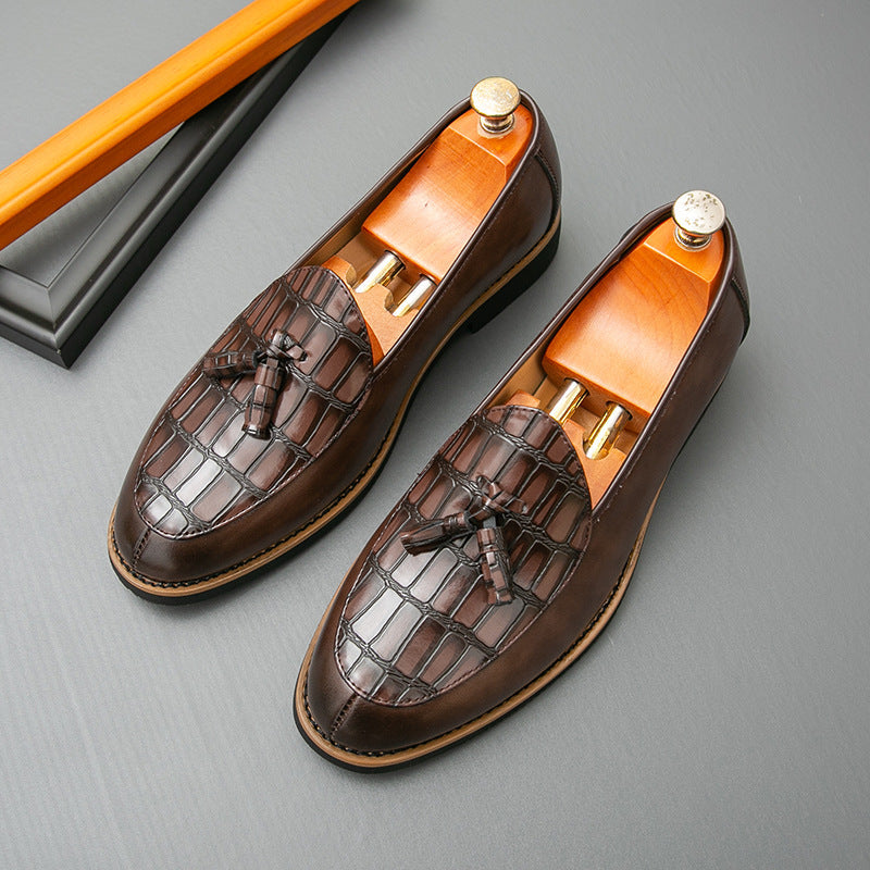 Damen Elegante Mokassins mit modischem Lederdesign und Quasten-Detail R&B