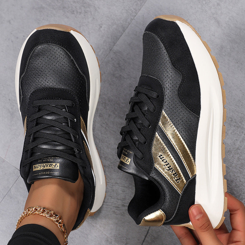 Damen Sportliche Lifestyle-Sneaker mit atmungsaktiver Obermaterialstruktur und rutschfester Sohle R&B