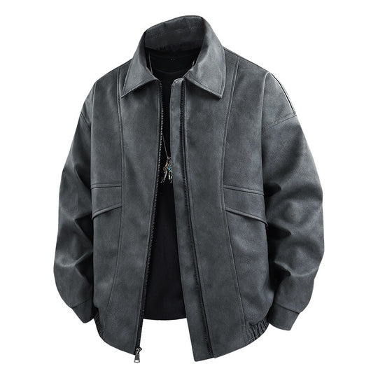 Herren Übergangsjacke im lässigen Vintage-Stil mit seitlichen Eingrifftaschen und elastischen Bündchen R&B