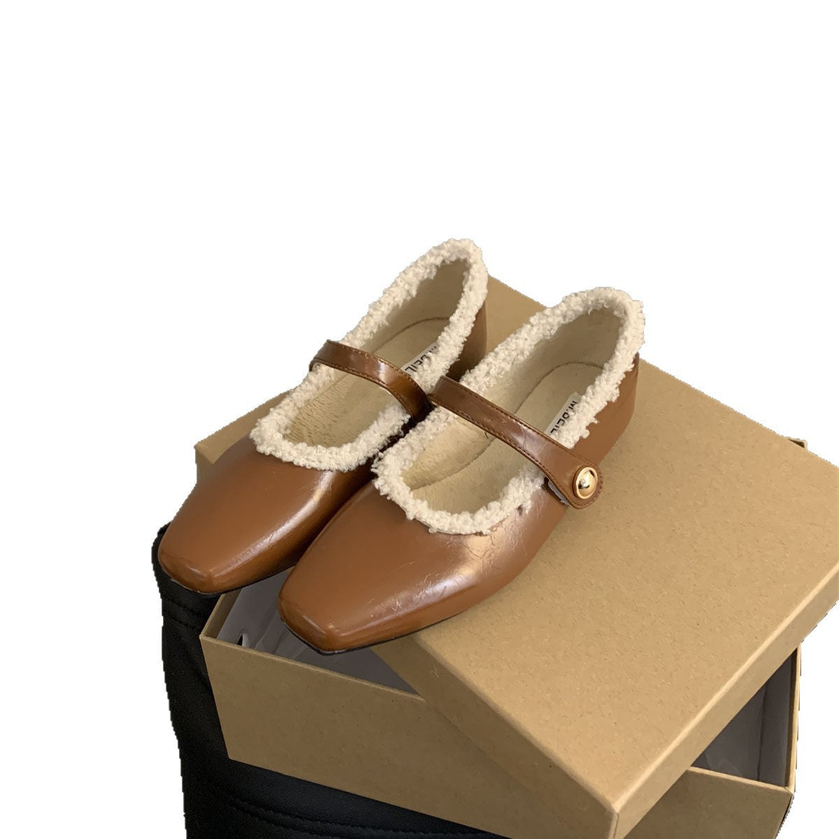 Damen Ballerinas mit modischem Riemchen und weichem Innenfutter R&B