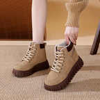 Damen High-Top Sneakers mit dicker Gummisohle und trendigem Obermaterial R&B