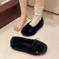 Damen Flauschige Pantoffeln mit dekorativem Bow R&B