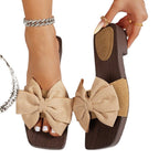 Damen Offene Slipper mit dekorativem Schleifendetail R&B