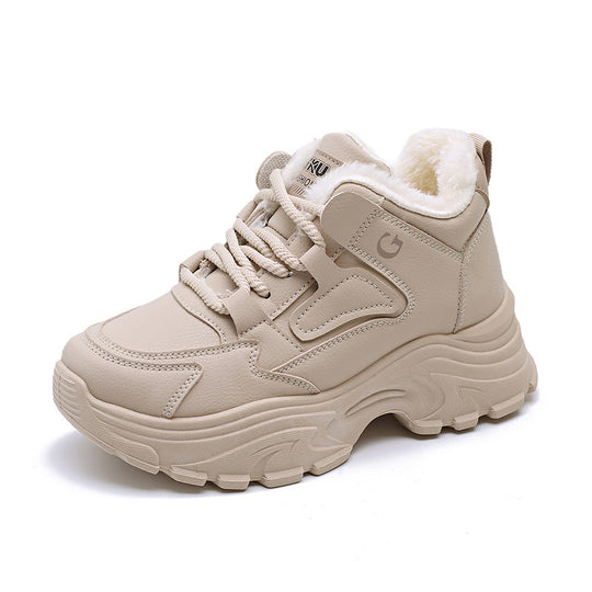 Damen Winterliche High-Top Sneakers mit weichem Fleece-Futter R&B