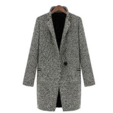 Damen Elegante zweireihige Blazerjacke mit klassischem Houndstooth-Muster R&B