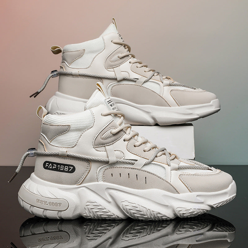 Damen Hohe Sneaker mit stoßdämpfender Sohle und atmungsaktiver Mesh-Oberfläche