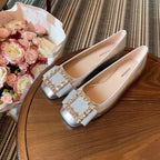 Damen Ballerinas mit funkelndem Strassbesatz und einzigartigem Riemendesign