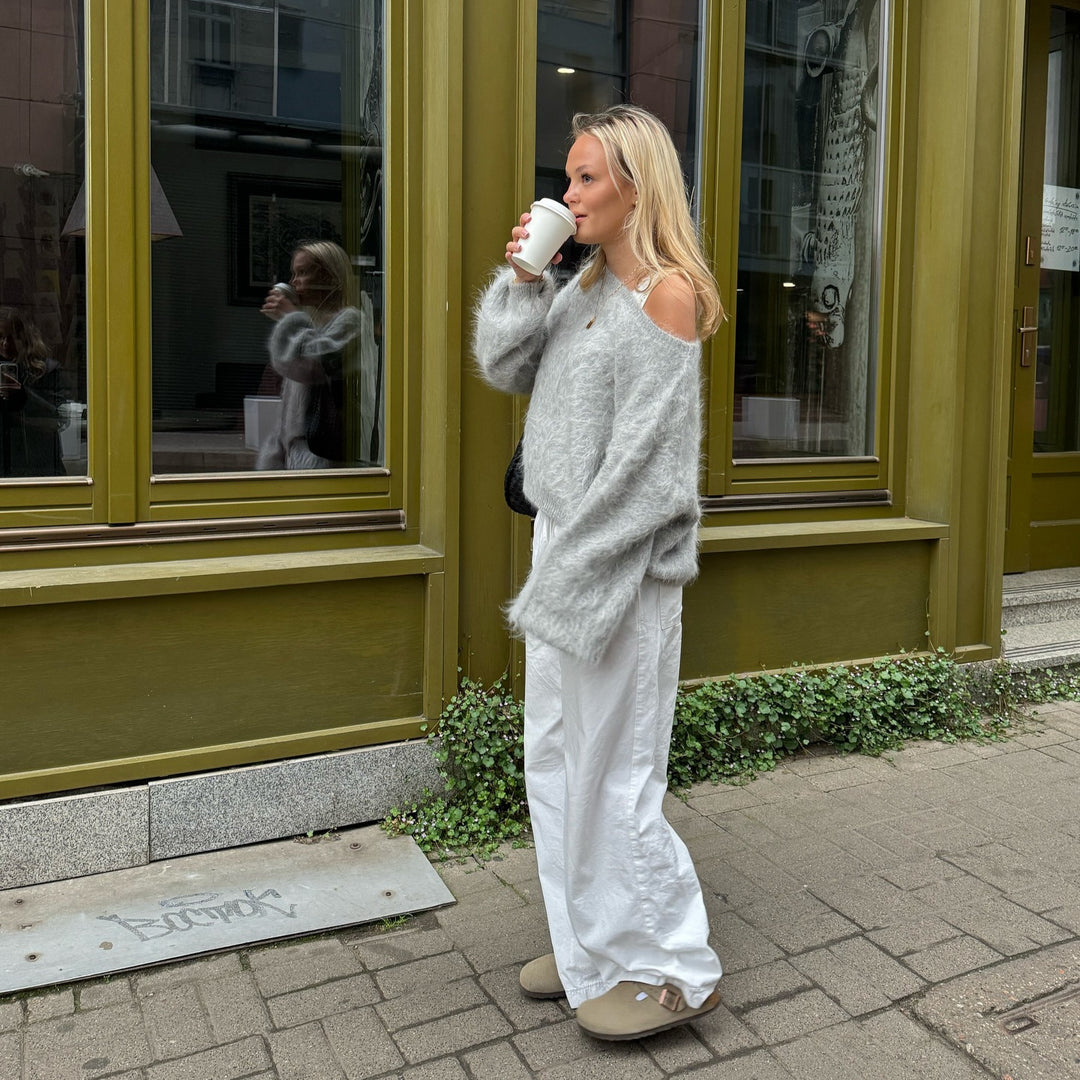 Damen Mohair-Mix Pullover mit Weichem Stoff & Oversized-Ärmeln | R&B