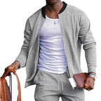 Herren sportliche Sweatjacke mit modernem Stehkragen