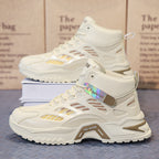 Damen Modische High-Top Sneakers mit atmungsaktiver Mesh-Oberfläche und rutschfester Sohle R&B