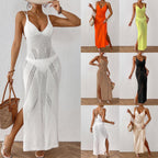 Damen Maxikleid mit raffiniertem Netzdesign R&B