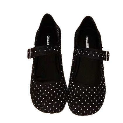 Damen Ballerinas mit verstellbarem Riemchen und perforierter Oberfläche R&B