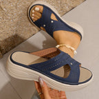 Damen Komfortable Clogs mit atmungsaktiven Einsätzen und verstellbarem Riemen R&B