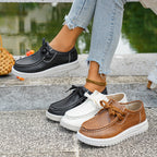 Damen Freizeit-Sneaker mit kunstlederner Optik und rutschfester Sohle R&B