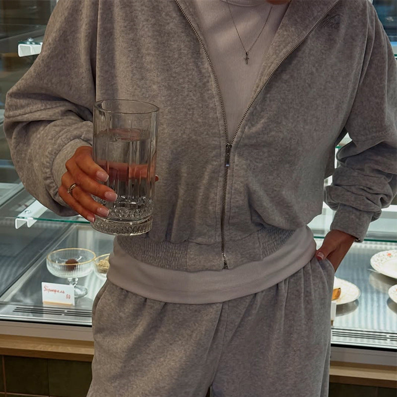 Damen lässiger Jogginganzug mit Kapuze R&B
