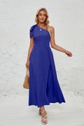 Damen Maxikleid mit asymmetrischem Design und Trägerdetail R&B