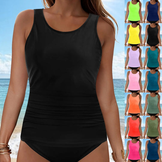 Damen Tankini-Oberteil mit Raffung R&B