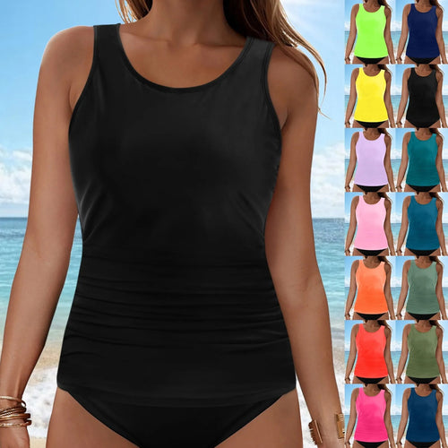 Damen Tankini-Oberteil mit Raffung R&B