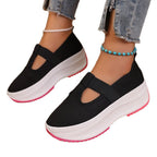 Damen Komfortable Slip-On Sneakers mit atmungsaktiver Strickoberfläche R&B