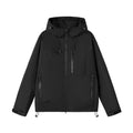 Herren technische Outdoor-Jacke mit verstellbarem Kapuzendesign und zahlreichen Reißverschlusstaschen R&B