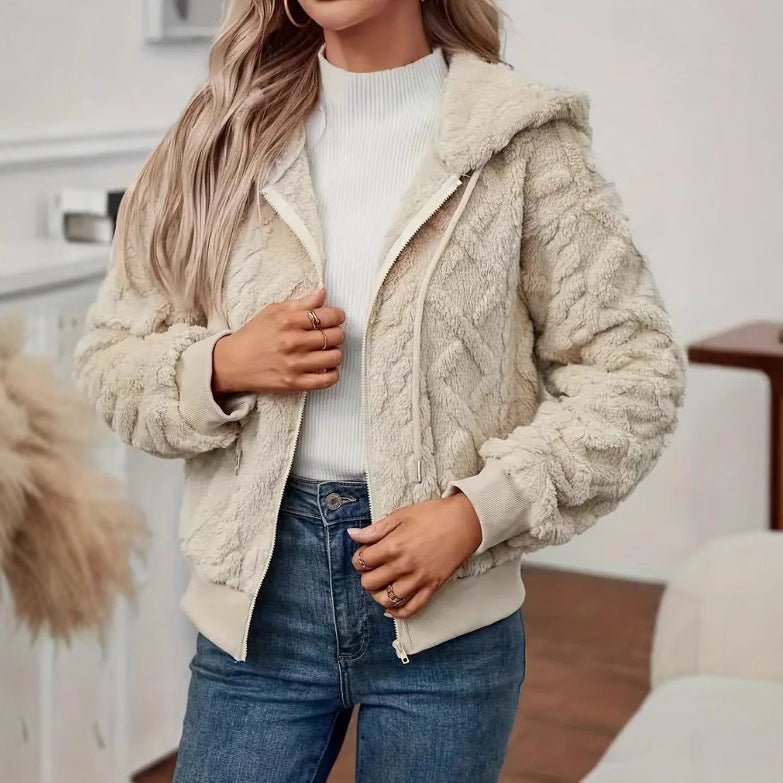 Damen Kuschelige Fleecejacke R&B