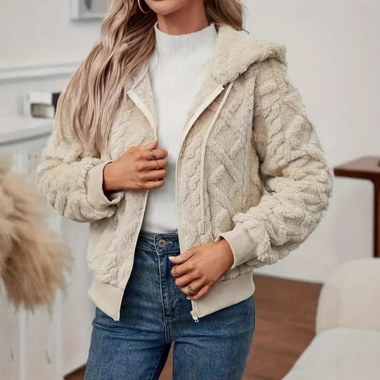 Damen Kuschelige Fleecejacke R&B