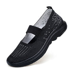 Damen bequeme Slip-On Sneakers mit gepolstertem Riemen R&B