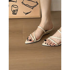 Damen elegante Slingback Sandalen mit feinen Riemen R&B