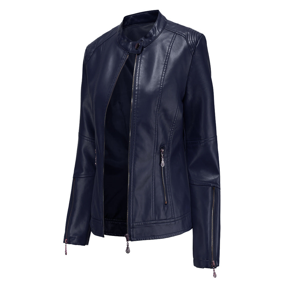 Damen modische Faux jacke mit minimalistischen Akzenten R&B
