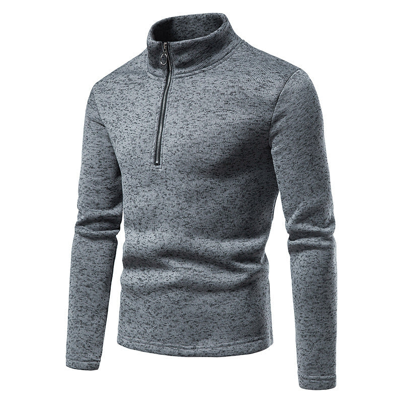 Herren Pullover mit Stehkragen und Reißverschluss