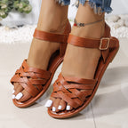 Damen komfortable Riemensandalen mit geflochtenem Design R&B