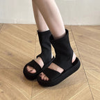 Damen Komfortable Chunky Sandalen mit elastischem Obermaterial R&B