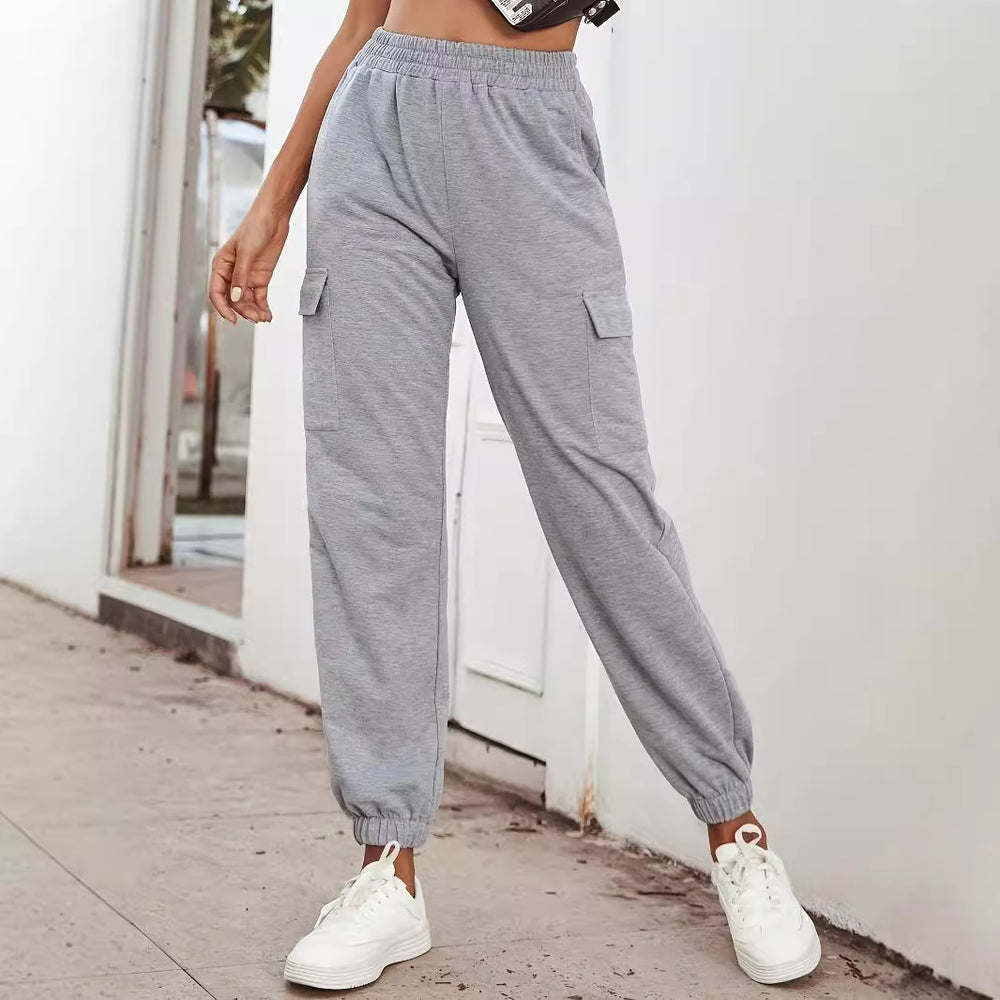 Damen Cargo-Hose mit elastischem Bund und praktischen Taschen R&B