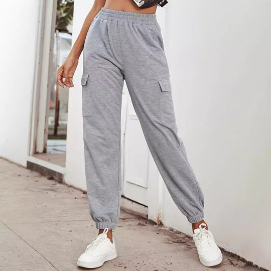 Damen Cargo-Hose mit elastischem Bund und praktischen Taschen R&B