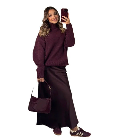 Damen Kuscheliger Rollkragenpullover R&B