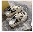 Damen modische Slip-On Sneakers mit dämpfender Sohle und luftiger Mesh-Oberfläche