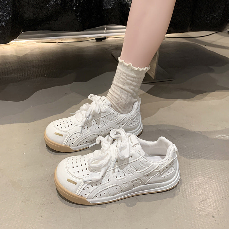 Damen Bequeme Freizeitsneaker mit atmungsaktiver Oberflächenstruktur und flexibler Sohle