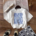 Damen T-Shirt mit kreativem Küstendesign und entspannter Passform R&B