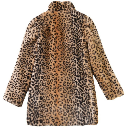 Damen Kuschelige Leopardenfelljacke R&B