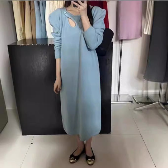 Damen Strickkleid mit modernem Design und eleganten Details R&B