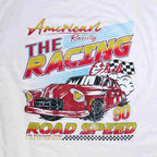 Damen T-Shirt mit künstlerischem Retro-Rennsport-Motiv und bequemer Passform R&B