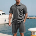 Herren nan strukturierte Lounge-Shorts mit Elastikbund Tunnelzug und seitlichen Eingrifftaschen R&B