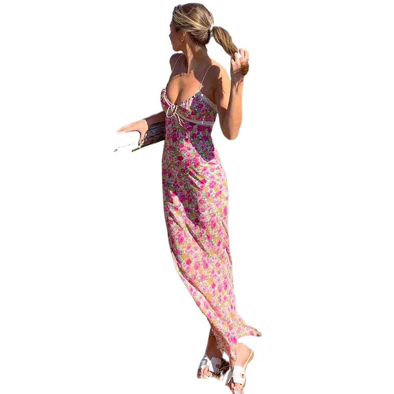Damen Langarm-Hängerockkleid mit floralem Druck R&B